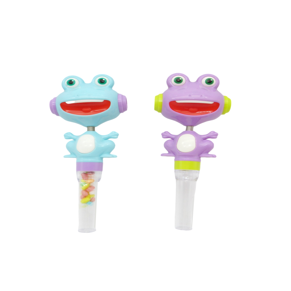 Frog shaking whistle candy toy